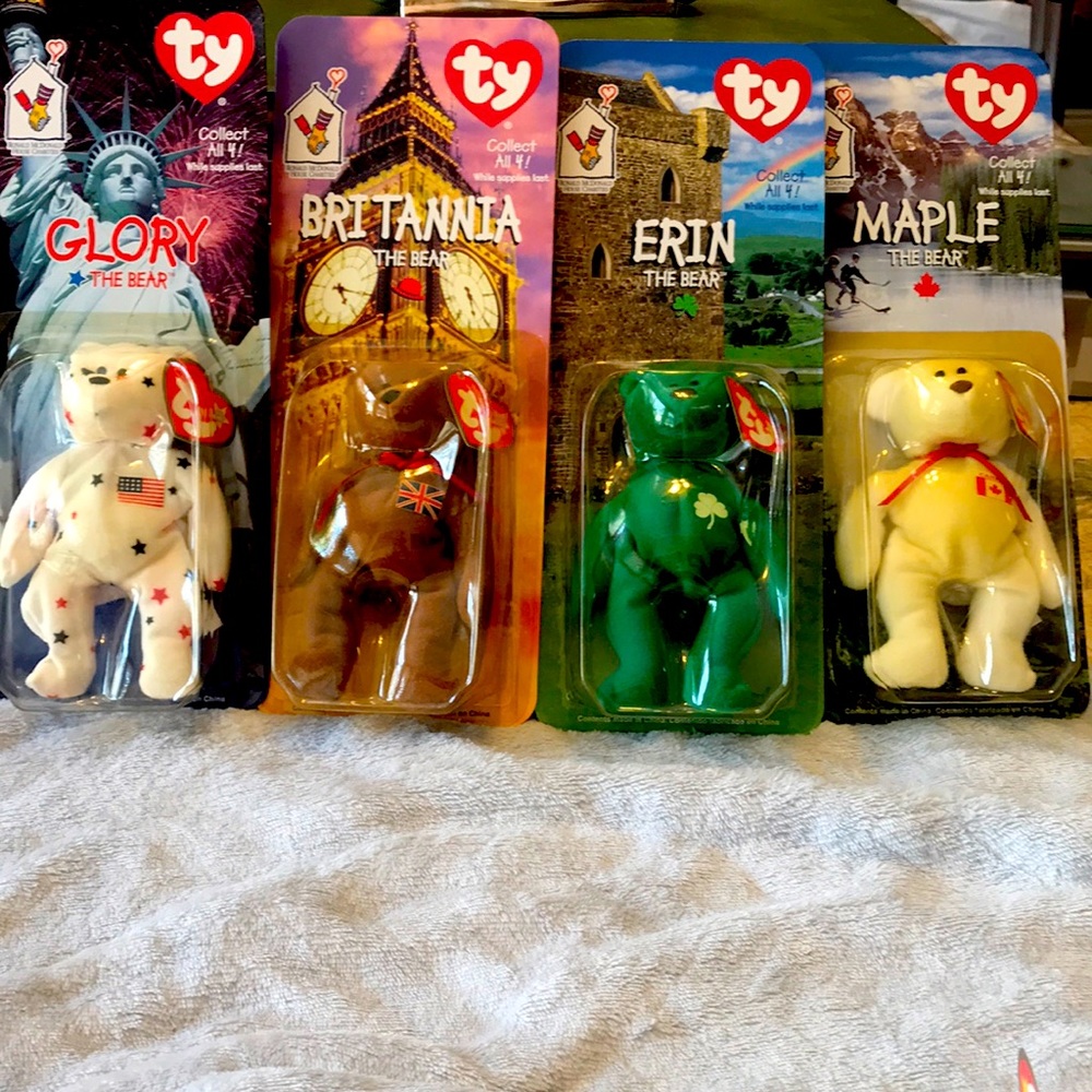 4 Ty Bear Beanie Babies MacDonalds